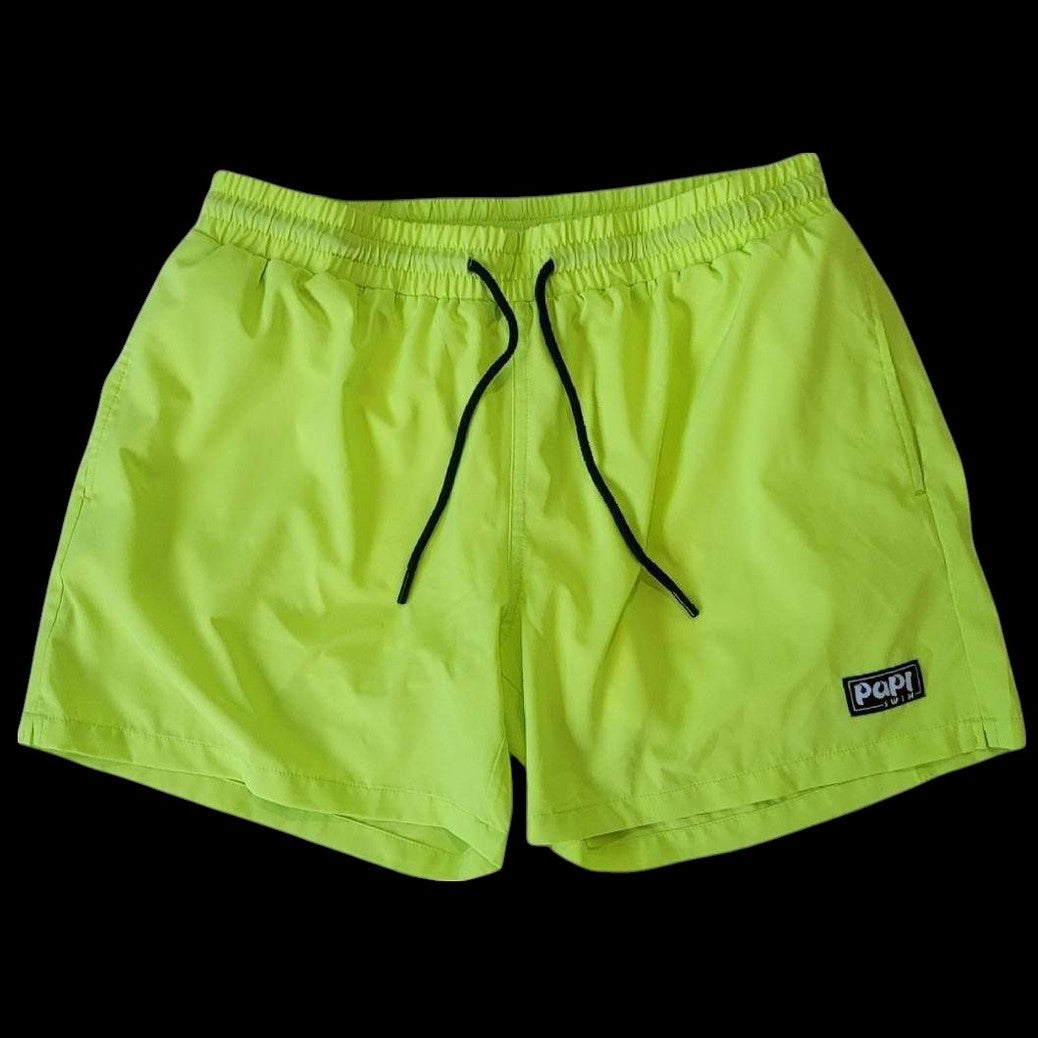 PAPI MENS TRUNKS-SOLID NEON YELLOW