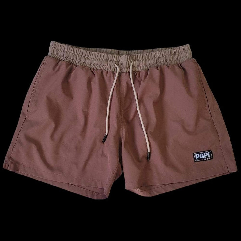 PAPI MENS TRUNKS- SOLID BROWN